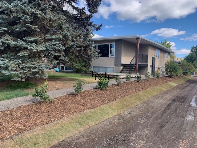 Professional landscaping installation in Calgary